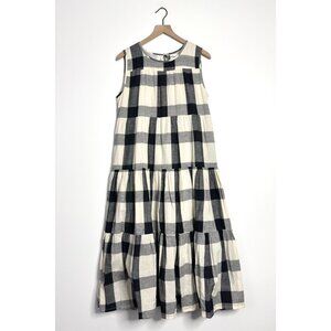 TRIBE ALIVE Gingham Tiered Maxi Dress